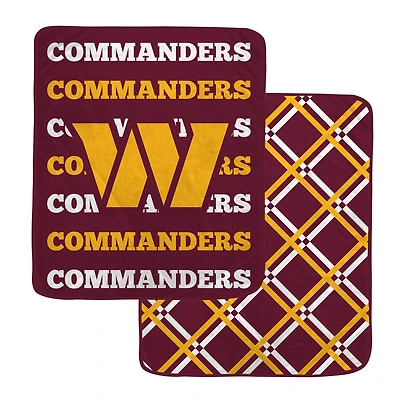 Pegasus Washington Commanders 50" x 60" Repeat Refresh Double-Sided Diamond Back Ultra Cozy Blanket