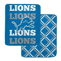 Pegasus Detroit Lions 50" x 60" Repeat Refresh Double-Sided Diamond Back Ultra Cozy Blanket