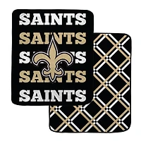 Pegasus New Orleans Saints 50" x 60" Repeat Refresh Double-Sided Diamond Back Ultra Cozy Blanket