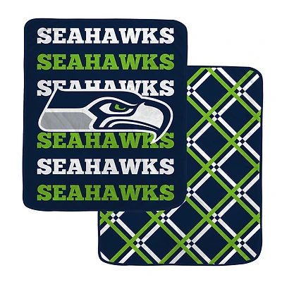 Pegasus Seattle Seahawks 50" x 60" Repeat Refresh Double-Sided Diamond Back Ultra Cozy Blanket