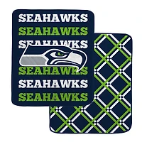 Pegasus Seattle Seahawks 50" x 60" Repeat Refresh Double-Sided Diamond Back Ultra Cozy Blanket