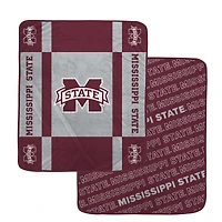 Pegasus Mississippi State Bulldogs 60" x 70" Reverse Block Wordmark Double-Sided Ultra Cozy Blanket
