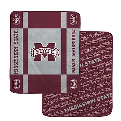 Pegasus Mississippi State Bulldogs 60" x 70" Reverse Block Wordmark Double-Sided Ultra Cozy Blanket