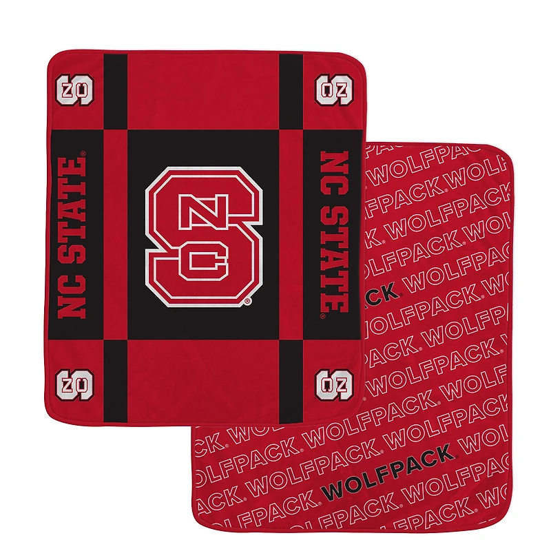 Pegasus NC State Wolfpack 60" x 70" Reverse Block Wordmark Double-Sided Ultra Cozy Blanket