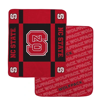 Pegasus NC State Wolfpack 60" x 70" Reverse Block Wordmark Double-Sided Ultra Cozy Blanket