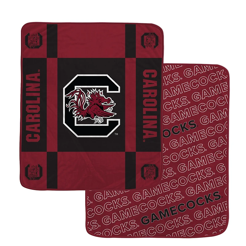 Pegasus South Carolina Gamecocks 60" x 70" Reverse Block Wordmark Double-Sided Ultra Cozy Blanket