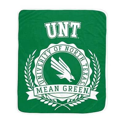 Pegasus North Texas Mean Green 50" x 60" University Crest Ultra Soft Blanket