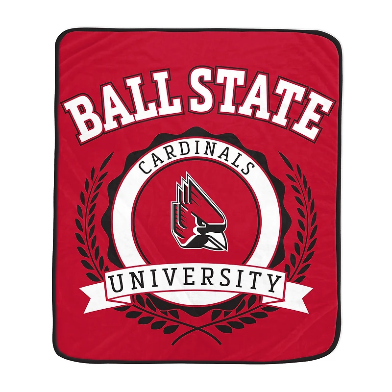 Pegasus Ball State Cardinals 50" x 60" University Crest Ultra Soft Blanket