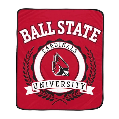 Pegasus Ball State Cardinals 50" x 60" University Crest Ultra Soft Blanket