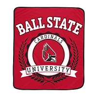 Pegasus Ball State Cardinals 50" x 60" University Crest Ultra Soft Blanket