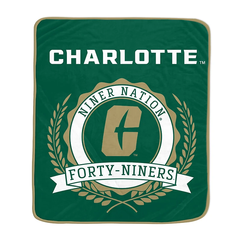 Pegasus Charlotte 49ers 50" x 60" University Crest Ultra Soft Blanket