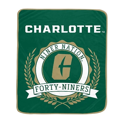 Pegasus Charlotte 49ers 50" x 60" University Crest Ultra Soft Blanket