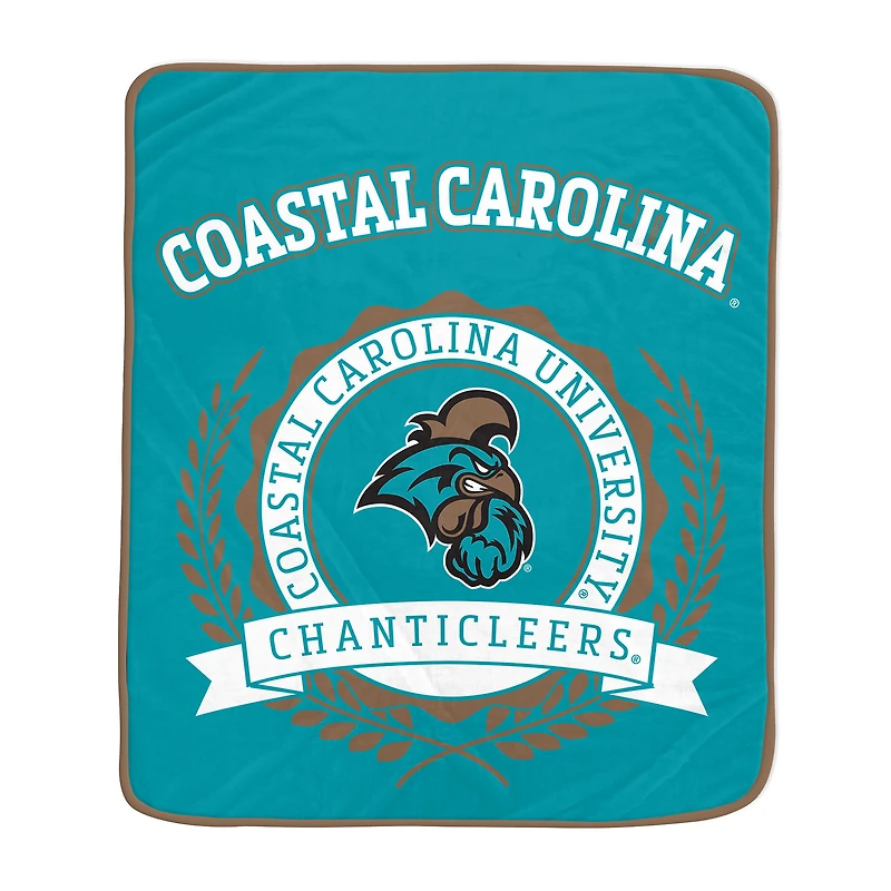 Pegasus Coastal Carolina Chanticleers 50" x 60" University Crest Ultra Soft Blanket