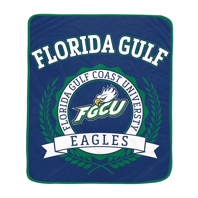Pegasus Florida Gulf Coast Eagles 50" x 60" University Crest Ultra Soft Blanket
