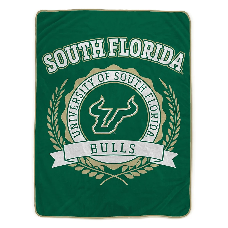 Pegasus South Florida Bulls 50" x 60" University Crest Ultra Soft Blanket