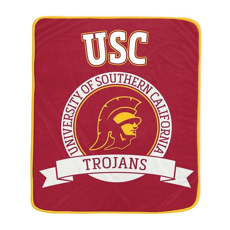 Pegasus USC Trojans 50" x 60" University Crest Ultra Soft Blanket