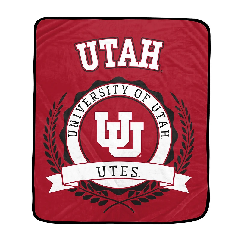 Pegasus Utah Utes 50" x 60" University Crest Ultra Soft Blanket