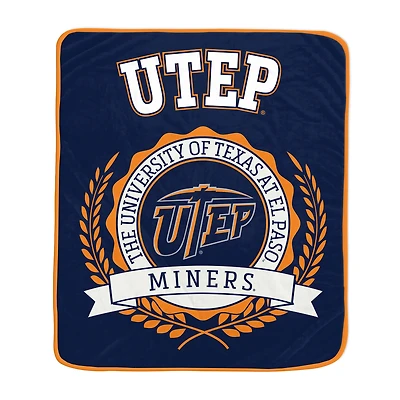 Pegasus UTEP Miners 50" x 60" University Crest Ultra Soft Blanket