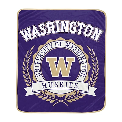 Pegasus Washington Huskies 50" x 60" University Crest Ultra Soft Blanket