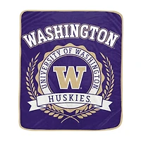 Pegasus Washington Huskies 50" x 60" University Crest Ultra Soft Blanket