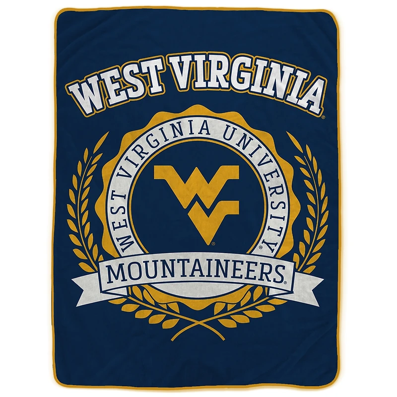 Pegasus West Virginia Mountaineers 60" x 80" University Crest Ultra Soft Blanket