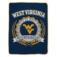 Pegasus West Virginia Mountaineers 50" x 60" University Crest Ultra Soft Blanket