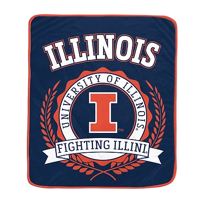 Pegasus Illinois Fighting Illini 50" x 60" University Crest Ultra Soft Blanket