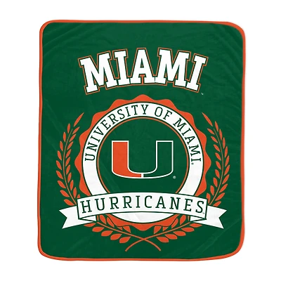 Pegasus Miami Hurricanes 50" x 60" University Crest Ultra Soft Blanket