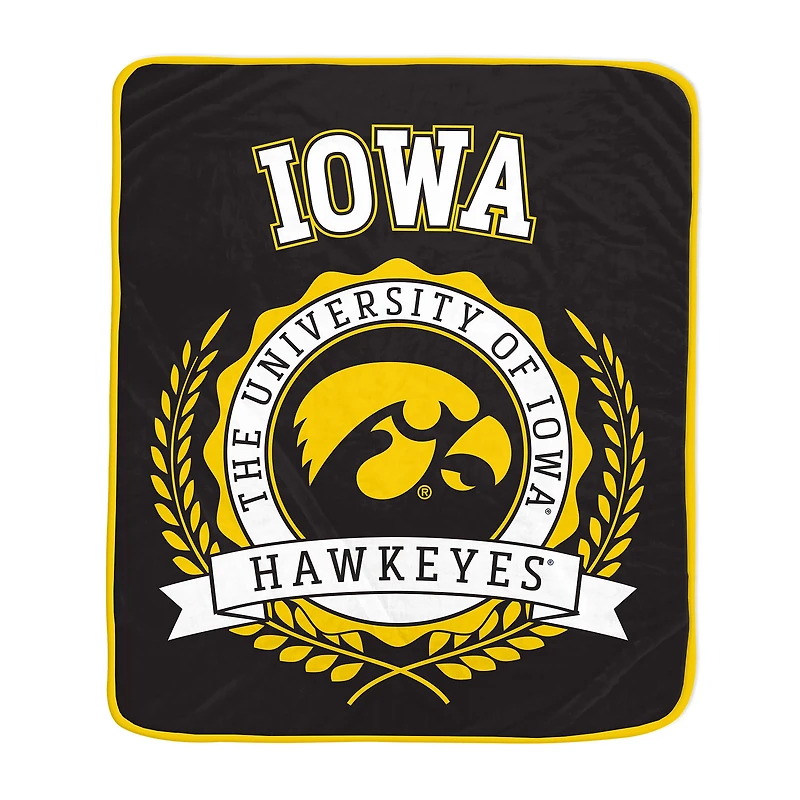 Pegasus Iowa Hawkeyes 50" x 60" University Crest Ultra Soft Blanket