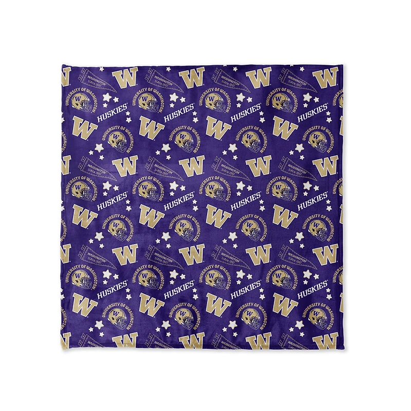 Pegasus Washington Huskies 108" x 108" Victory Pennant Ultra Cozy Family Blanket