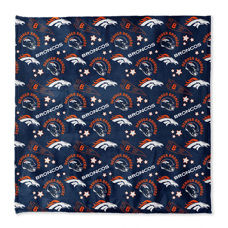 Pegasus Denver Broncos 108" x 108" Victory Pennant Ultra Cozy Family Blanket