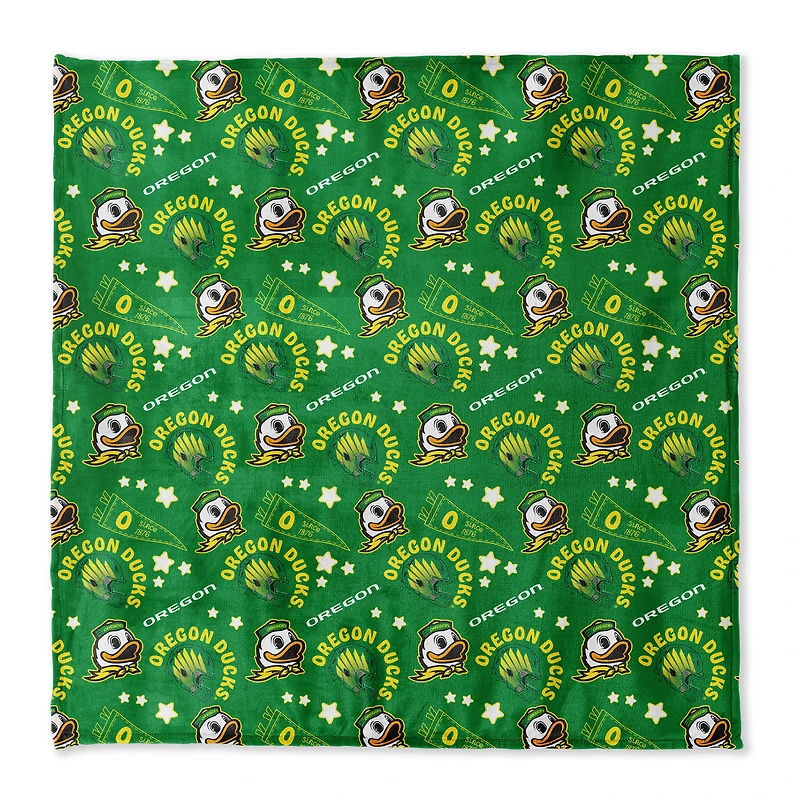 Pegasus Oregon Ducks 108" x 108" Victory Pennant Ultra Cozy Family Blanket