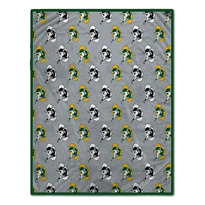 Pegasus Green Bay Packers 66" x 95" Oversized Vintage Logo Roll Ultra Cozy Blanket