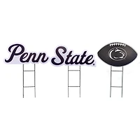 Pegasus Penn State Nittany Lions Wordmark and Football Three-Piece Yard Sign Set
