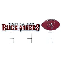 Pegasus Tampa Bay Buccaneers Wordmark and Football Three-Piece Yard Sign Set
