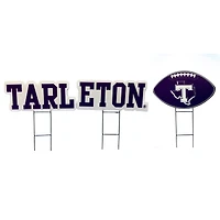 Pegasus Tarleton State Texans Wordmark and Football Three-Piece Yard Sign Set