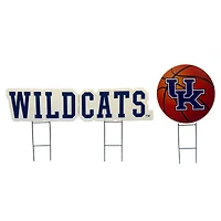 Pegasus Kentucky Wildcats Wordmark and Basketball Three-Piece Yard Sign Set