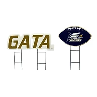 Pegasus Georgia Southern Eagles Wordmark and Football Three-Piece Yard Sign Set