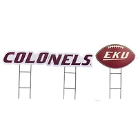 Pegasus Eastern Kentucky Colonels Wordmark and Football Three-Piece Yard Sign Set