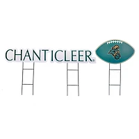 Pegasus Coastal Carolina Chanticleers Wordmark and Football Three-Piece Yard Sign Set