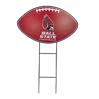 Pegasus Ball State Cardinals Wordmark and Football Three-Piece Yard Sign Set