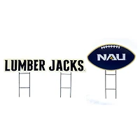 Pegasus Northern Arizona Lumberjacks Wordmark and Football Three-Piece Yard Sign Set
