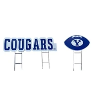 Pegasus BYU Cougars Wordmark and Football Three-Piece Yard Sign Set