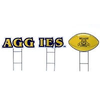 Pegasus North Carolina A&T Aggies Wordmark and Football Three-Piece Yard Sign Set