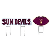Pegasus Arizona State Sun Devils Wordmark and Football Three-Piece Yard Sign Set