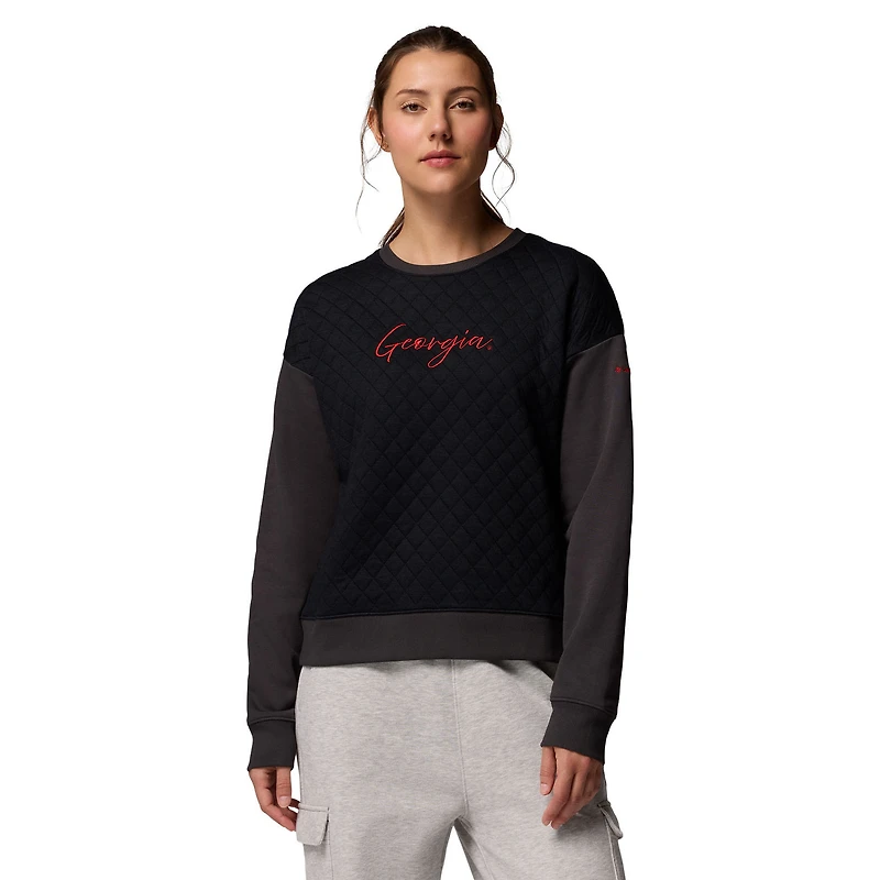 Women's Columbia Black Georgia Bulldogs Collegiate Hart Mountain™ Quilted Sweatshirt