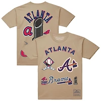 Men's Mitchell & Ness  Cream Atlanta Braves Legacy Defined T-Shirt