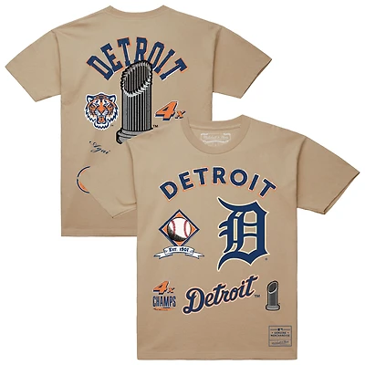 Men's Mitchell & Ness  Cream Detroit Tigers Legacy Defined T-Shirt