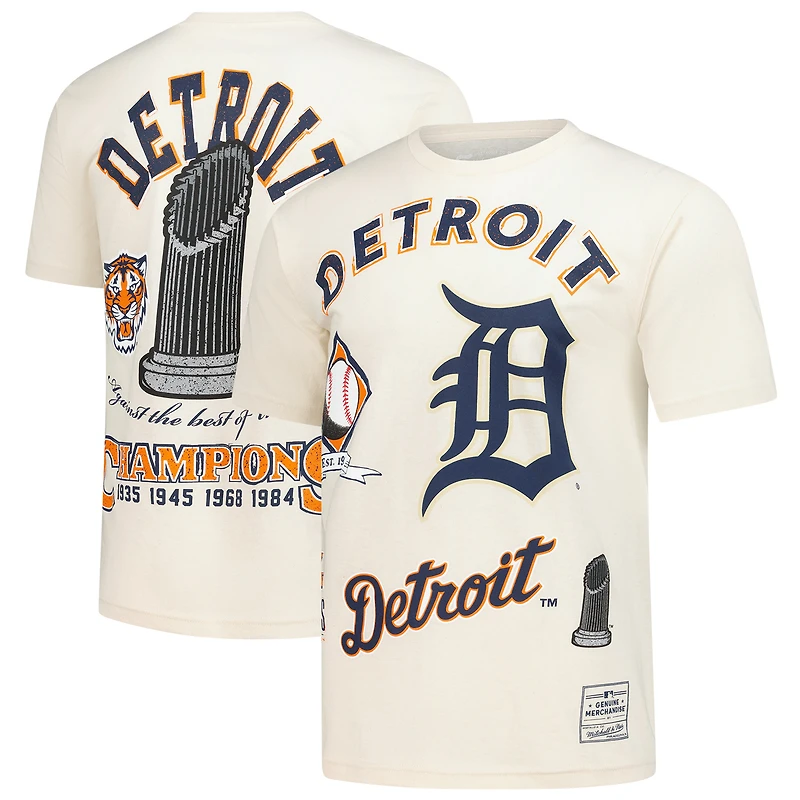 Men's Mitchell & Ness  Cream Detroit Tigers Legacy Defined T-Shirt