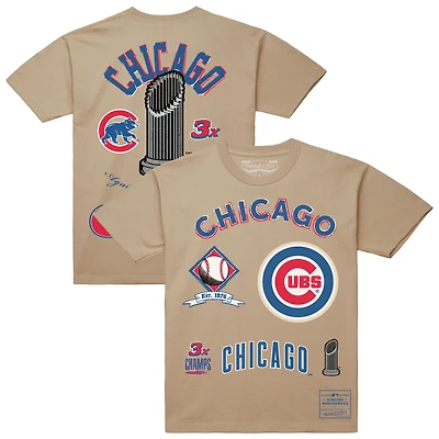 Men's Mitchell & Ness  Cream Chicago Cubs Legacy Defined T-Shirt